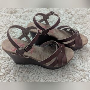 Women's Brown Wedge Sandals